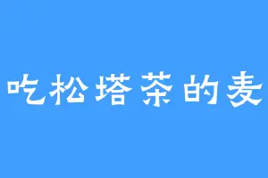爱吃松塔茶的麦瑞