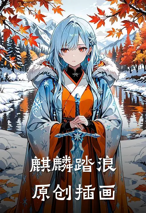 麒麟踏浪原创插画