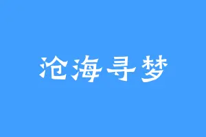 沧海寻梦