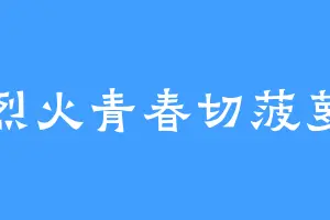 烈火青春切菠萝