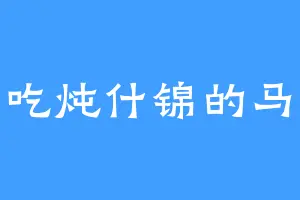 爱吃炖什锦的马春