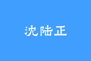沈陆正