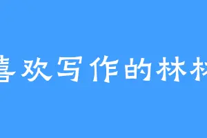 喜欢写作的林林