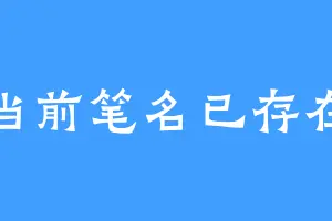 当前笔名已存在
