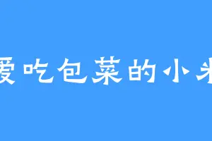 爱吃包菜的小米