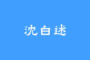 沈白述