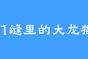 门缝里的大龙猫