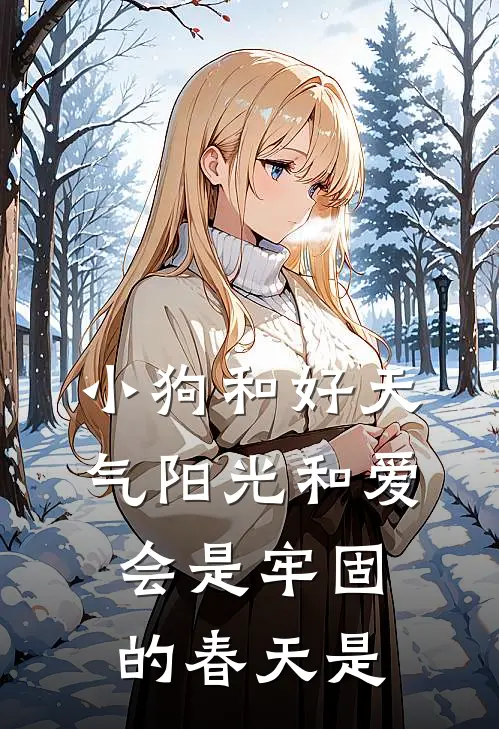 小狗和好天气 阳光和爱 会是牢固的春天是