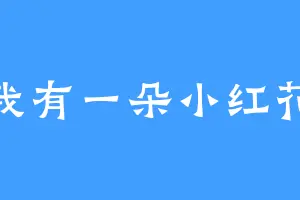 我有一朵小红花