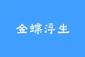 金蝶浮生