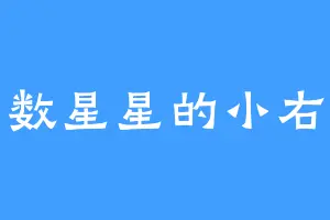 数星星的小右
