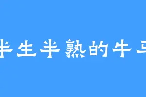 半生半熟的牛马