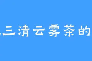 爱吃三清云雾茶的小果