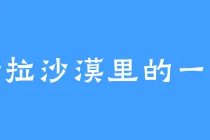 撒哈拉沙漠里的一只狼