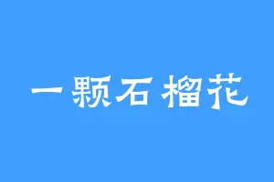 一颗石榴花