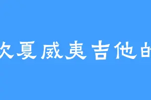 喜欢夏威夷吉他的幸