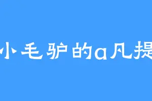 小毛驴的a凡提
