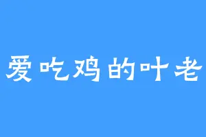 爱吃鸡的叶老