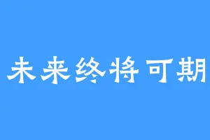 未来终将可期