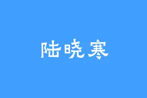 陆晓寒